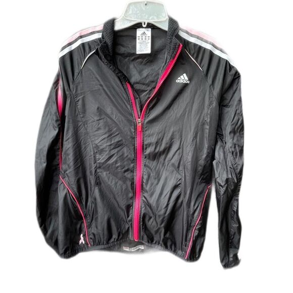 Adidas size S lightweight running jacket reflective stripes - Picture 1 of 8